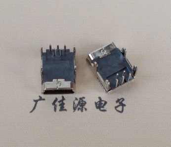 龙门Mini usb 5p接口,迷你B型母座,四脚DIP插板,连接器