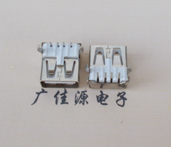 龙门USB AF母座 LCP 耐高温250度280度 环保白胶芯