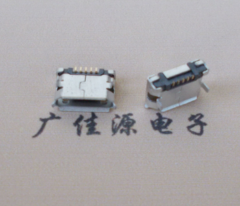 龙门Micro USB卷口 B型(无柱）插板脚间距6.4普通端子