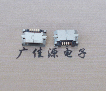 龙门Micro USB平口全贴板 鱼叉脚5.0长带定位柱加焊盘