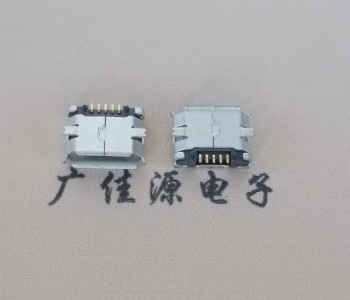 龙门MICRO USB 5Pin母座 贴板封装接口 卷边镀雾锡