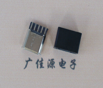 龙门麦克-迈克 接口USB5p焊线母座 带胶外套 连接器