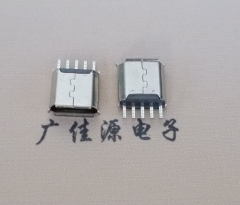 龙门Micro USB接口 母座B型5p引脚焊线无后背