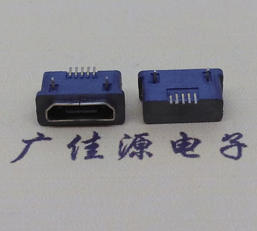 龙门MICRO USB5p防水接口 90度卧式 两脚插板牢固