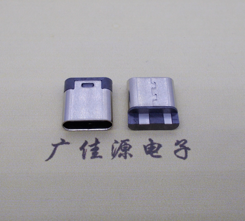 龙门电源椭圆形USB接口.type c2p焊线母座.充电尾部2点焊接详解