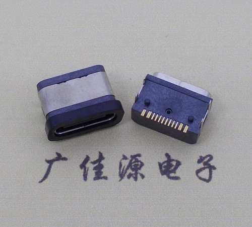 卧式龙门type-c防水母座