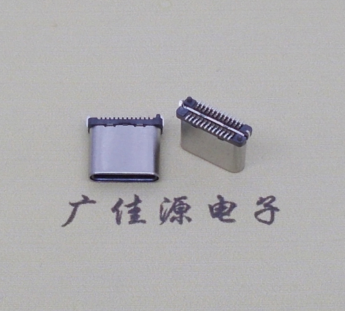 龙门USB TYPE-C接口短体24P公头立式贴板高度H=8.0mm 高速数据传输快充电款