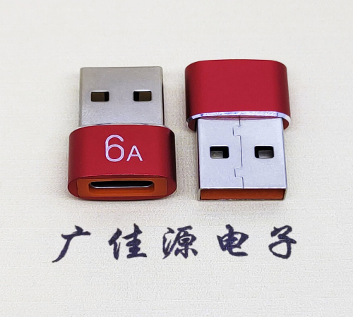 龙门USB 2.0A公转TYPE-C母二合一成品转接头 3A/5V电阻