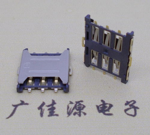 龙门厂家销售NANO SIM卡座 1.35H 6P微卡 插拔手机卡槽连接器