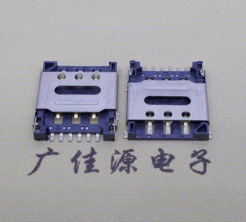 龙门翻盖式 NANO SIM1.45H 6PIN卡座小卡槽手机内存卡