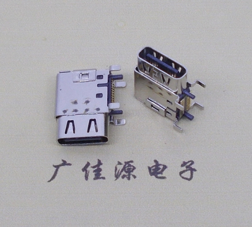 龙门TYPE-C24P接口母座四脚侧插端子双排贴 支持高速数据传输和快速充电功能